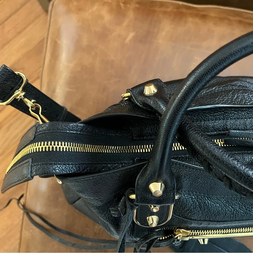 Balenciaga Black Shoulder Bag with Gold Accents - Picture 7 of 16